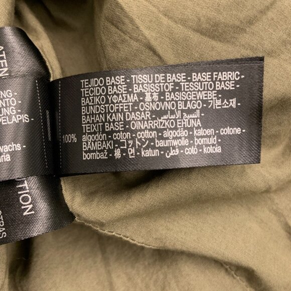 Women's Zara Khaki Green Hooded Parka Trench Coat Size M - Picture 13 of 13